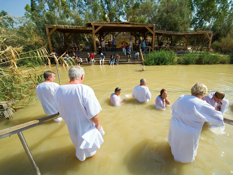 Jordan river baptism site