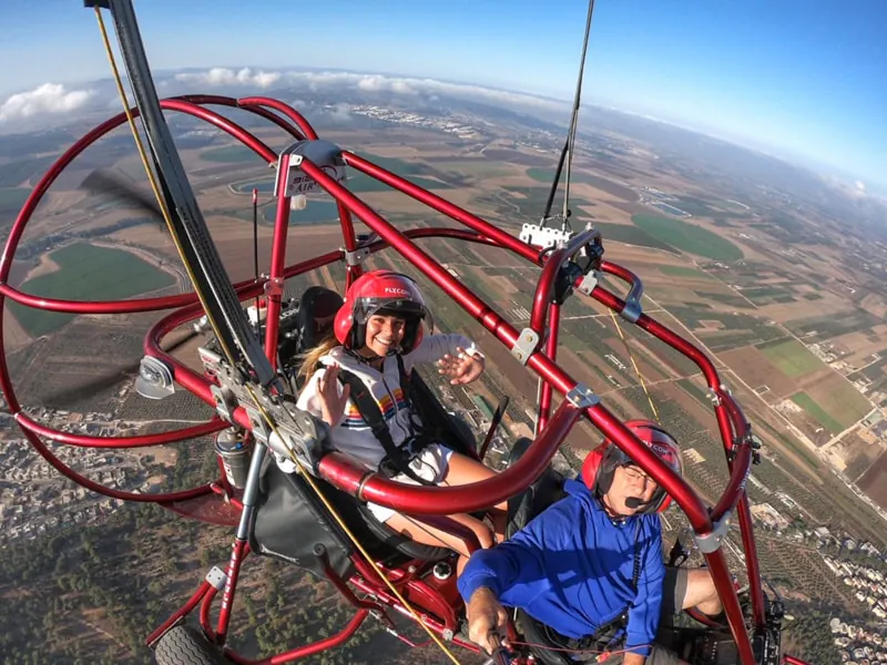 Powered Parachute In Flight